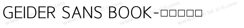 GEIDER SANS BOOK字体转换